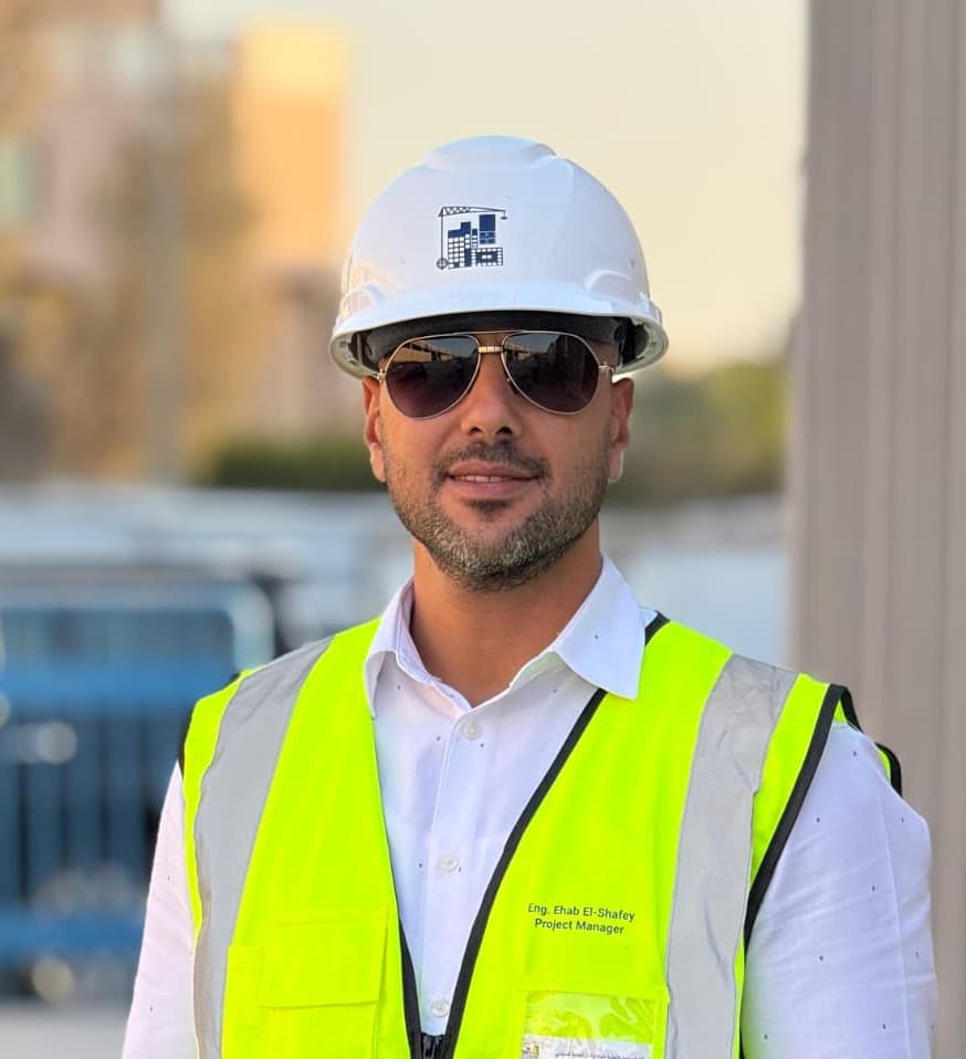Construction Manager Ehab Khairat on site