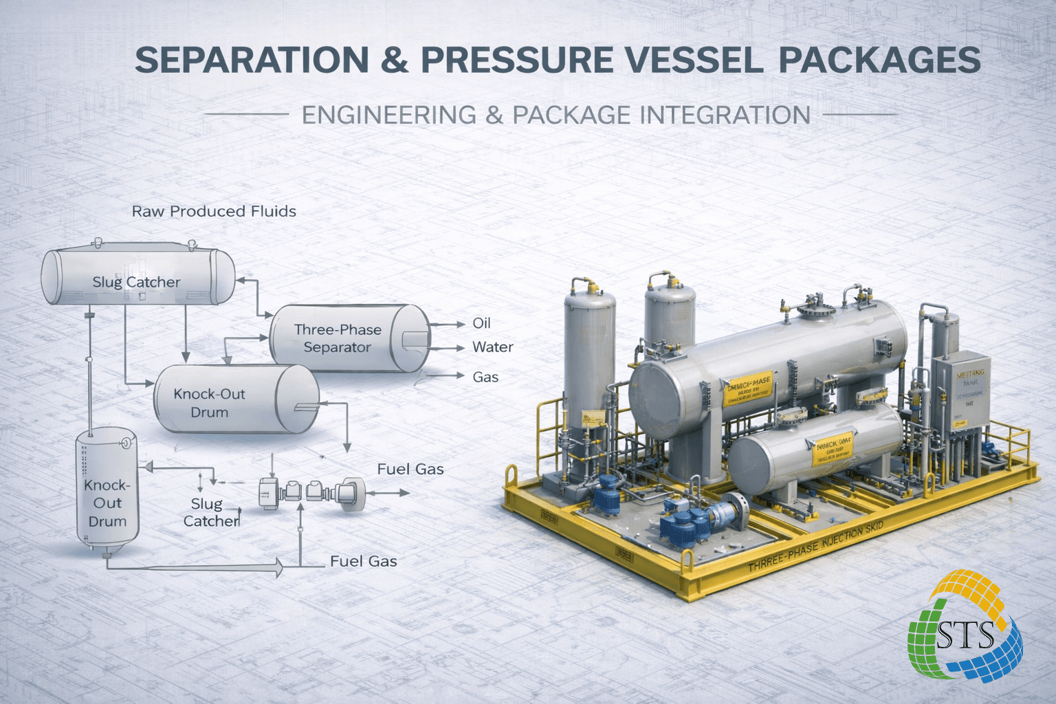 Separation and pressure vessel package engineering visual